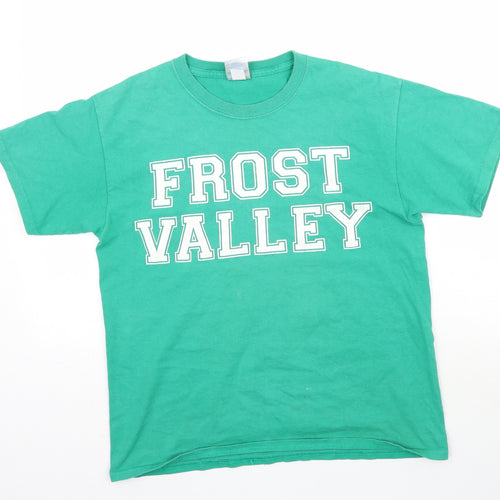 Gildan Boys Green   Basic T-Shirt Size L  - Frost Valley
