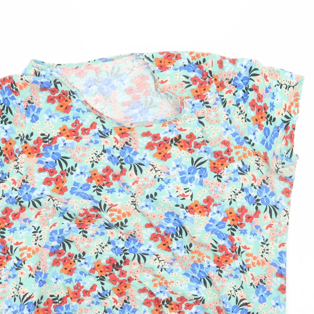 George Womens Multicoloured Floral  Basic T-Shirt Size 16