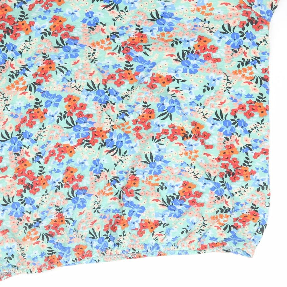 George Womens Multicoloured Floral  Basic T-Shirt Size 16