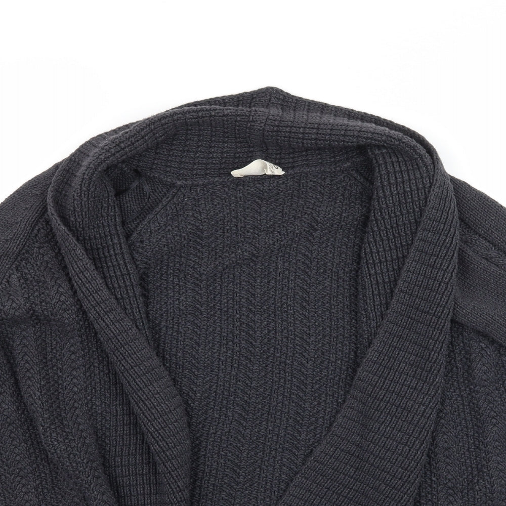 Marks and Spencer Womens Grey  Knit Cardigan Jumper Size 18