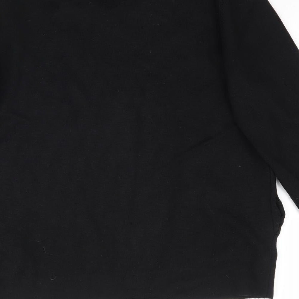 Topman Mens Black  Knit Cardigan Jumper Size M