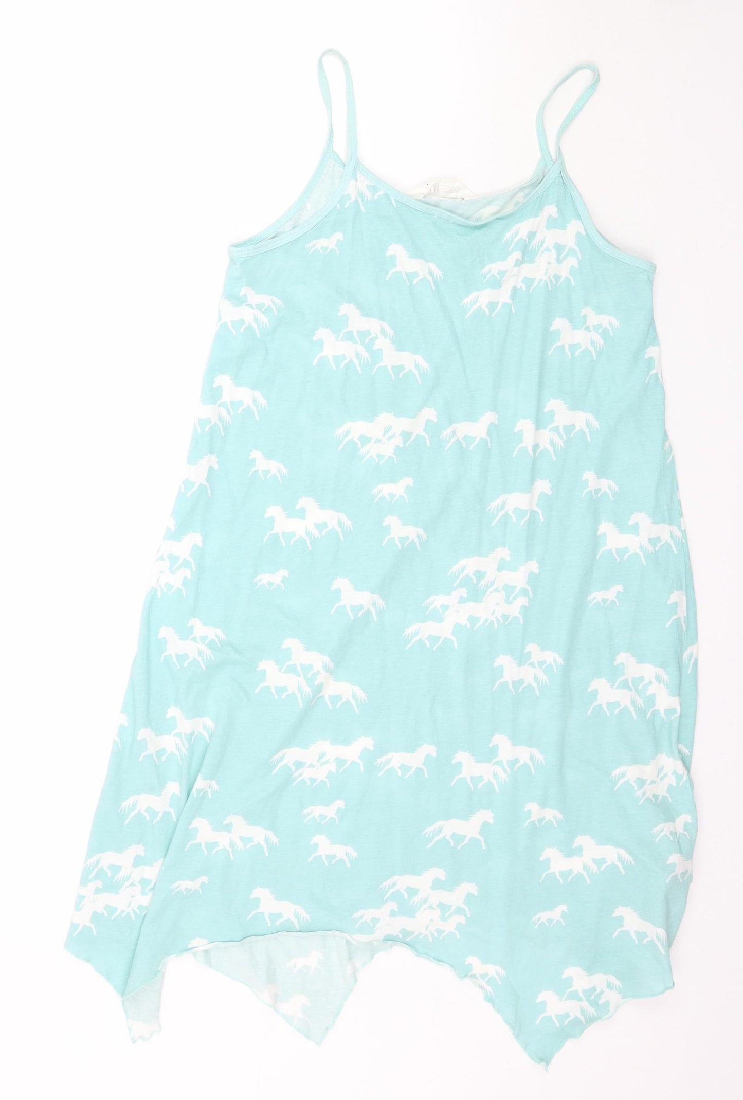 H&M Girls Grey   Tank Dress  Size 13-14 Years  - Unicorn Pattern