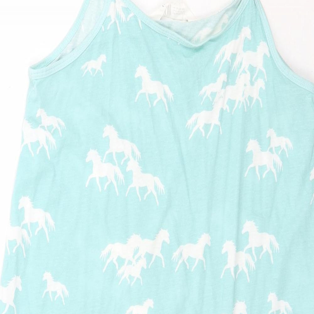 H&M Girls Grey   Tank Dress  Size 13-14 Years  - Unicorn Pattern