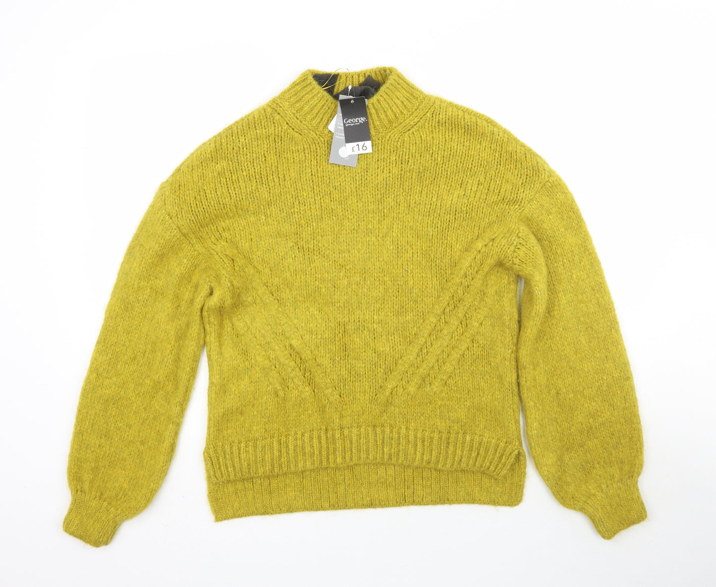 George Womens Green  Knit Pullover Jumper Size S