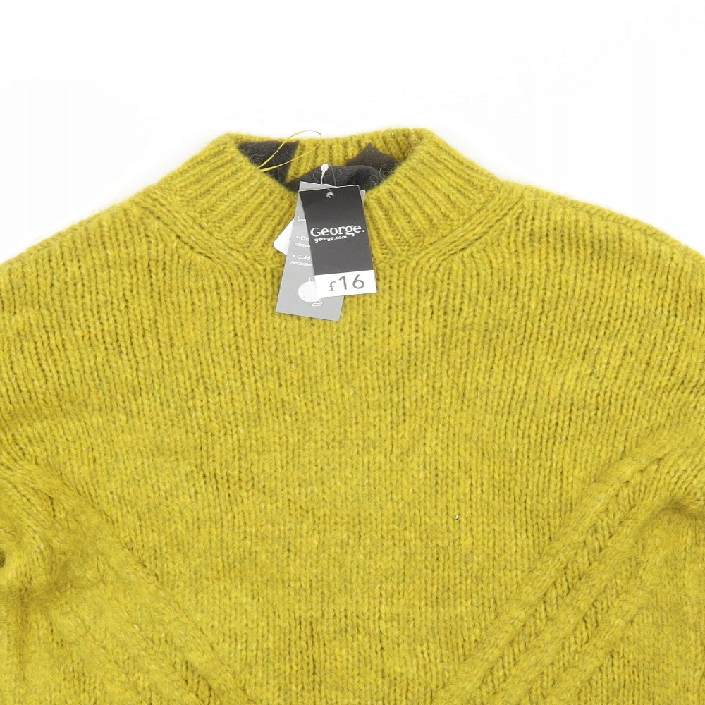 George Womens Green  Knit Pullover Jumper Size S