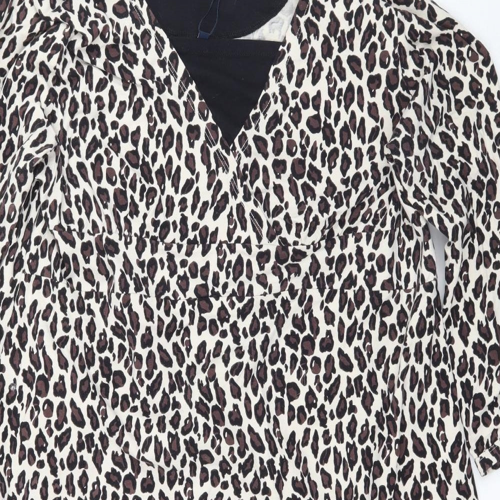 DASH Womens Brown Animal Print  Mini  Size 22