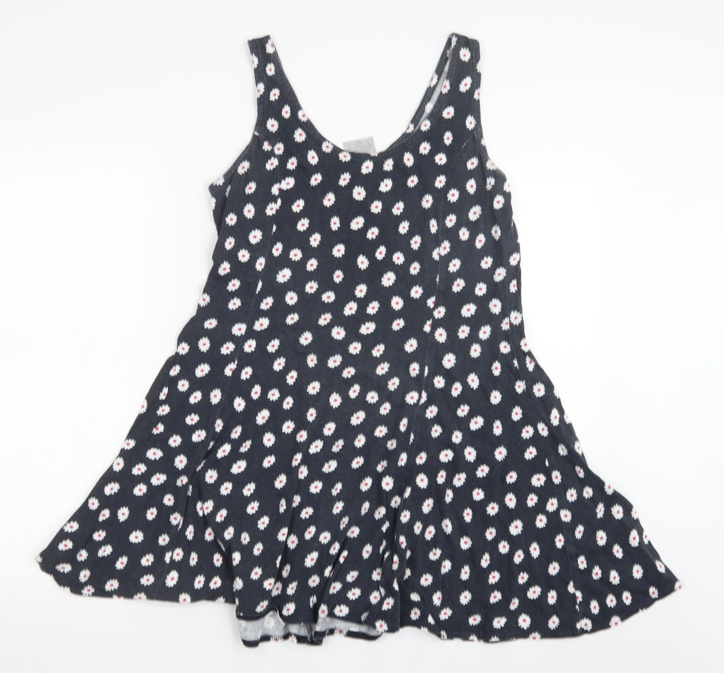 Classic Womens Black Floral  Mini  Size 16
