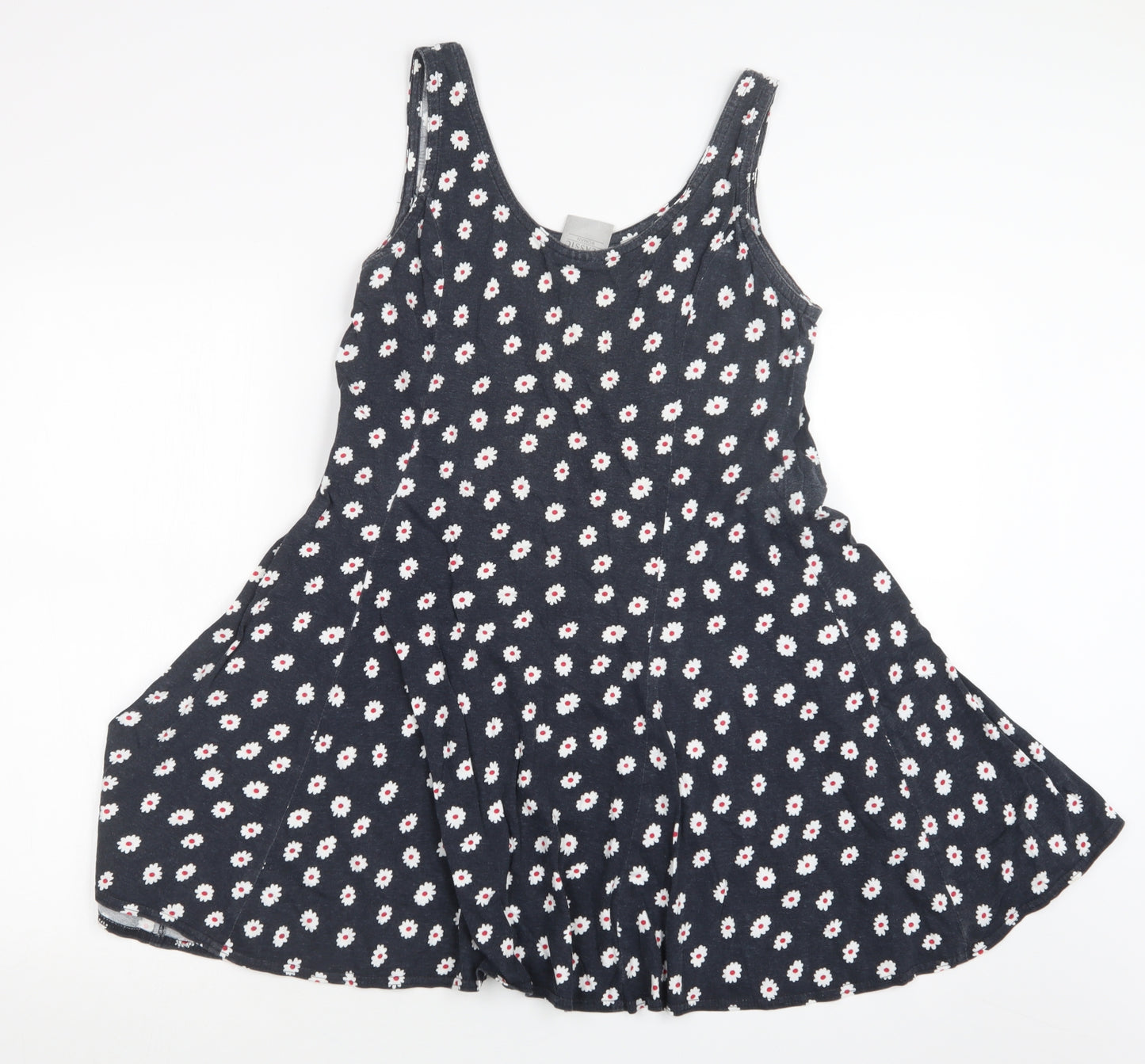 Classic Womens Black Floral  Mini  Size 16