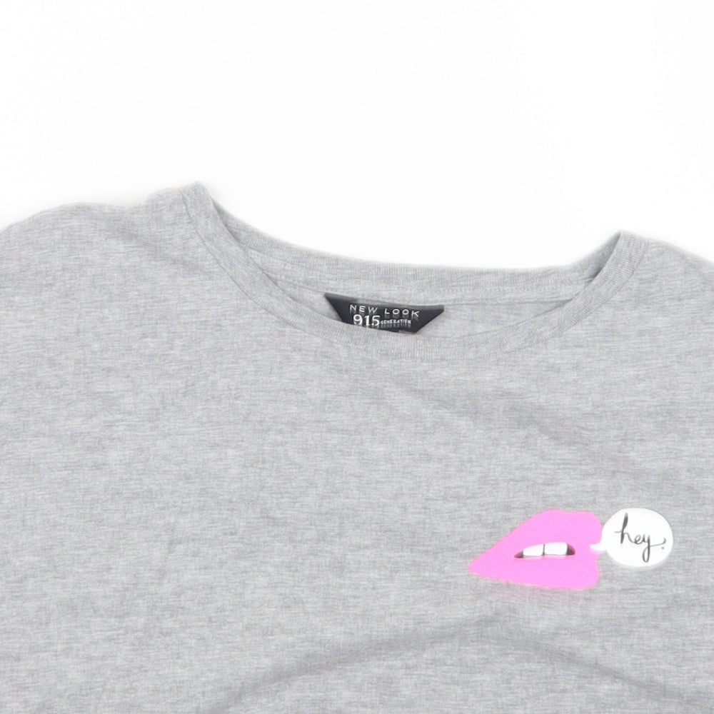 New Look Girls Grey   Basic T-Shirt Size 14-15 Years
