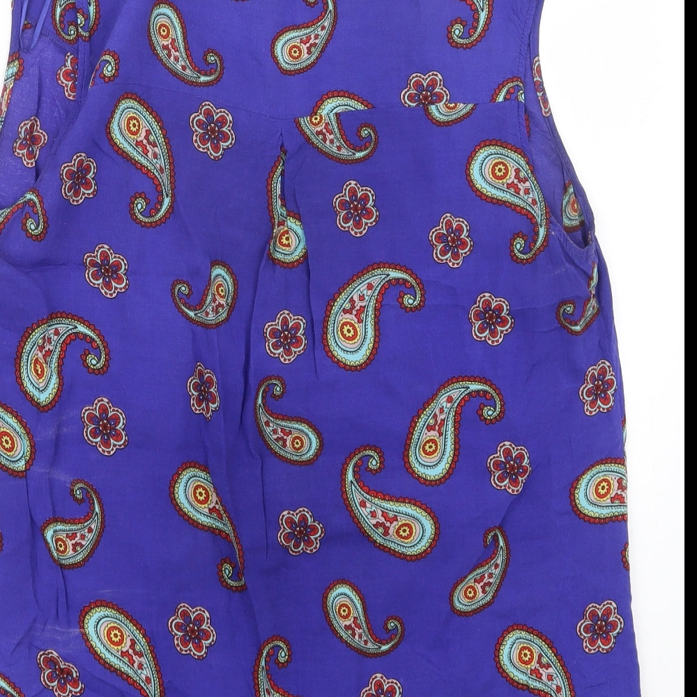 TU Womens Purple Paisley  Basic T-Shirt Size 16