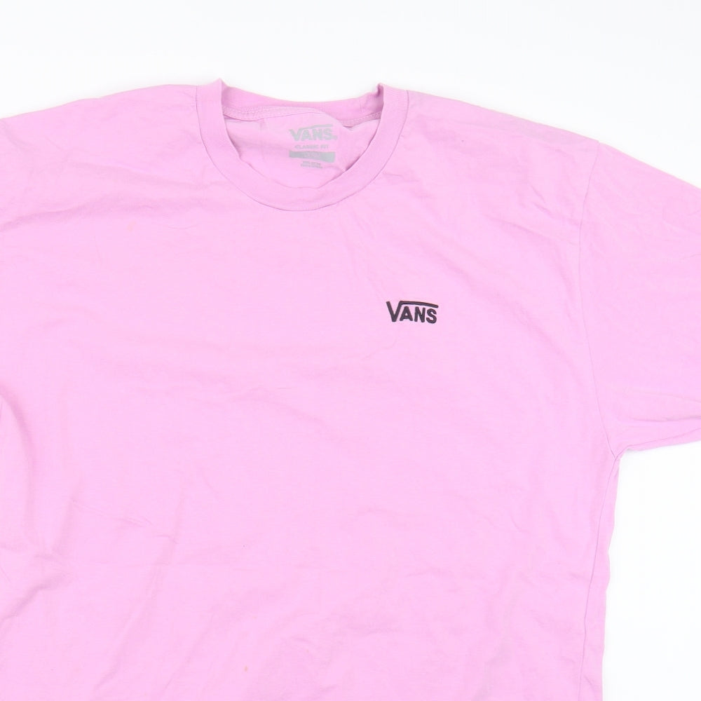VANS Mens Pink    T-Shirt Size L