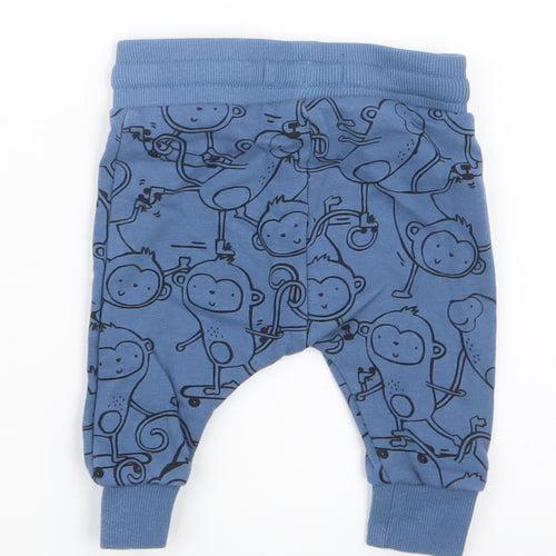 NEXT Boys Blue Geometric  Jogger Trousers Size 3-6 Months