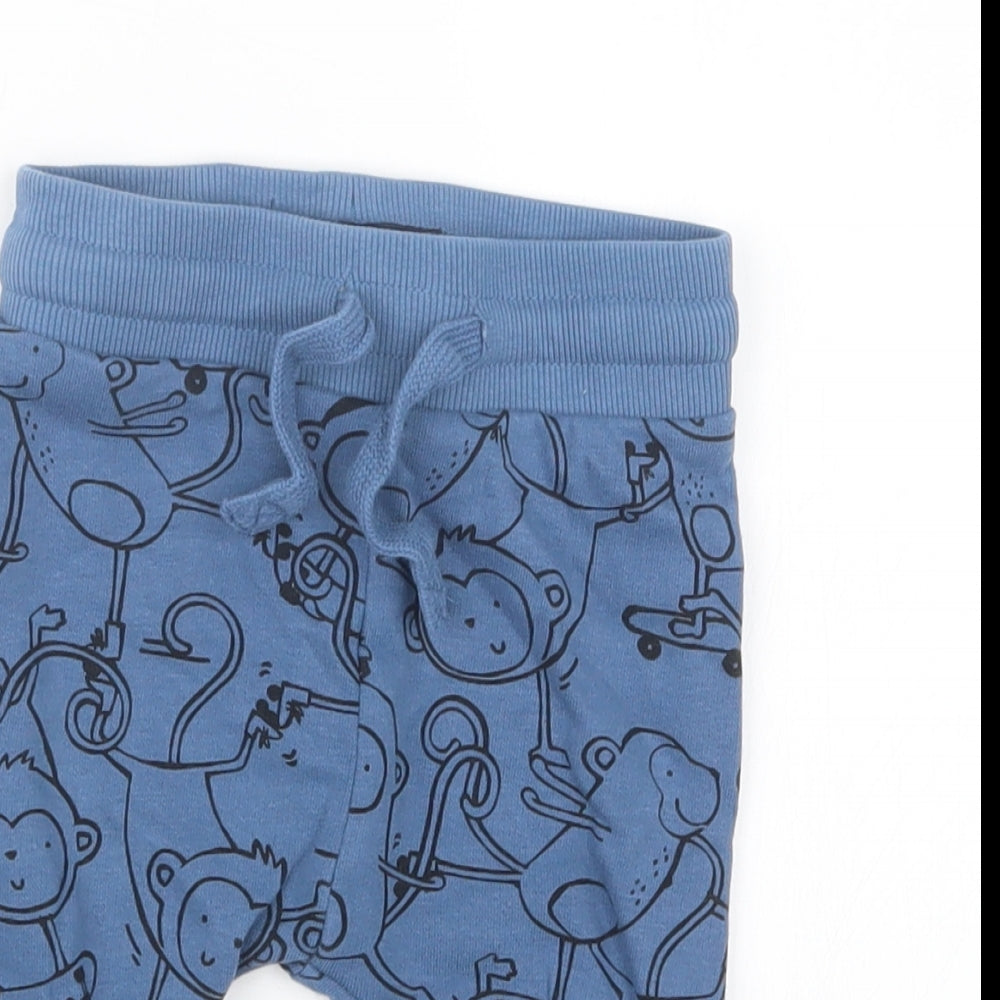 NEXT Boys Blue Geometric  Jogger Trousers Size 3-6 Months