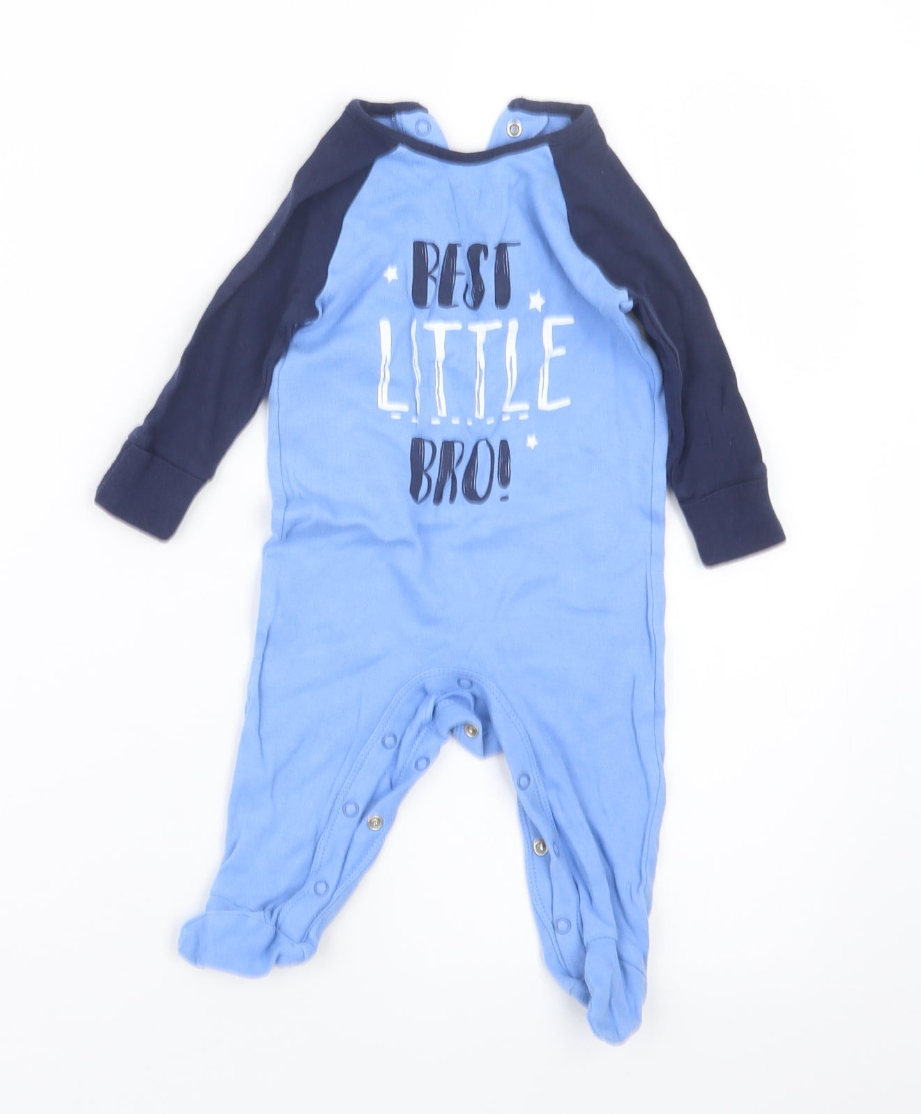 Matalan Boys Blue Geometric  Babydoll One Piece Size 3-6 Months