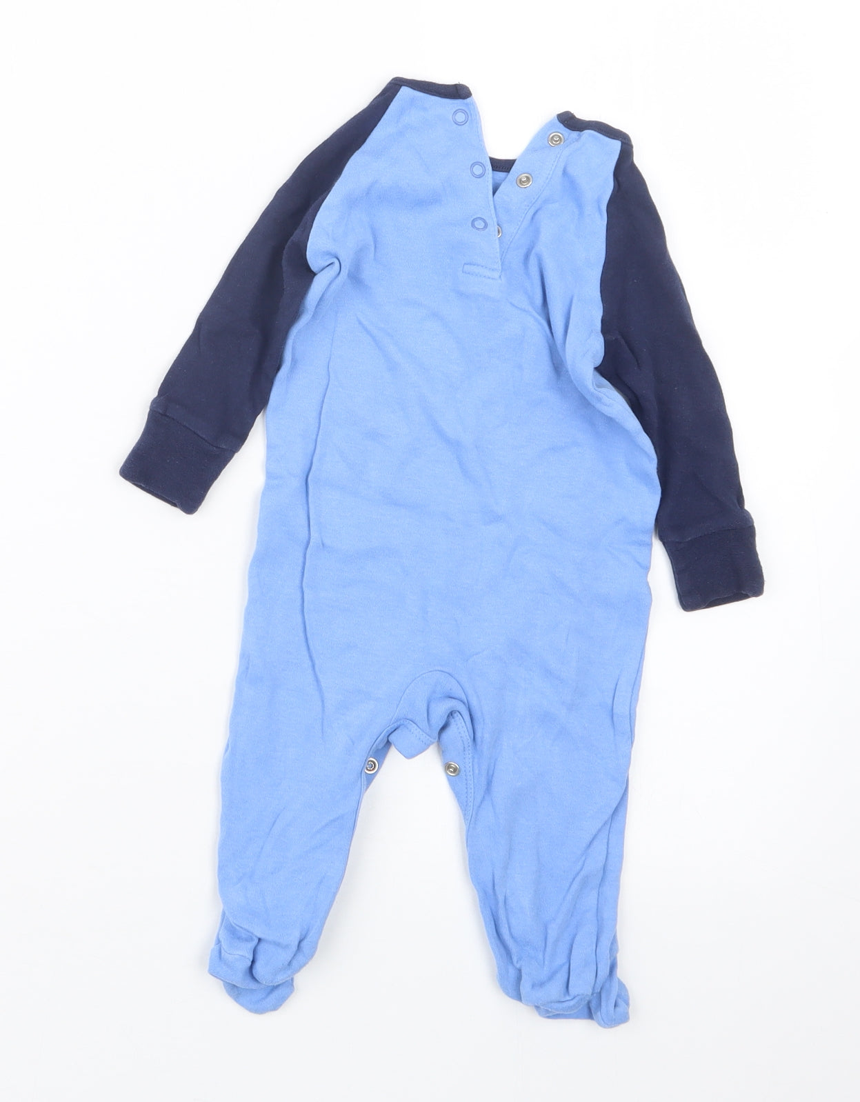 Matalan Boys Blue Geometric  Babydoll One Piece Size 3-6 Months