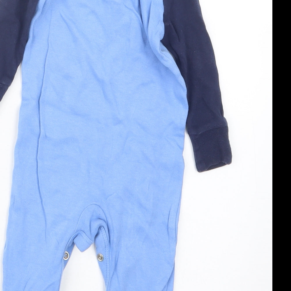 Matalan Boys Blue Geometric  Babydoll One Piece Size 3-6 Months