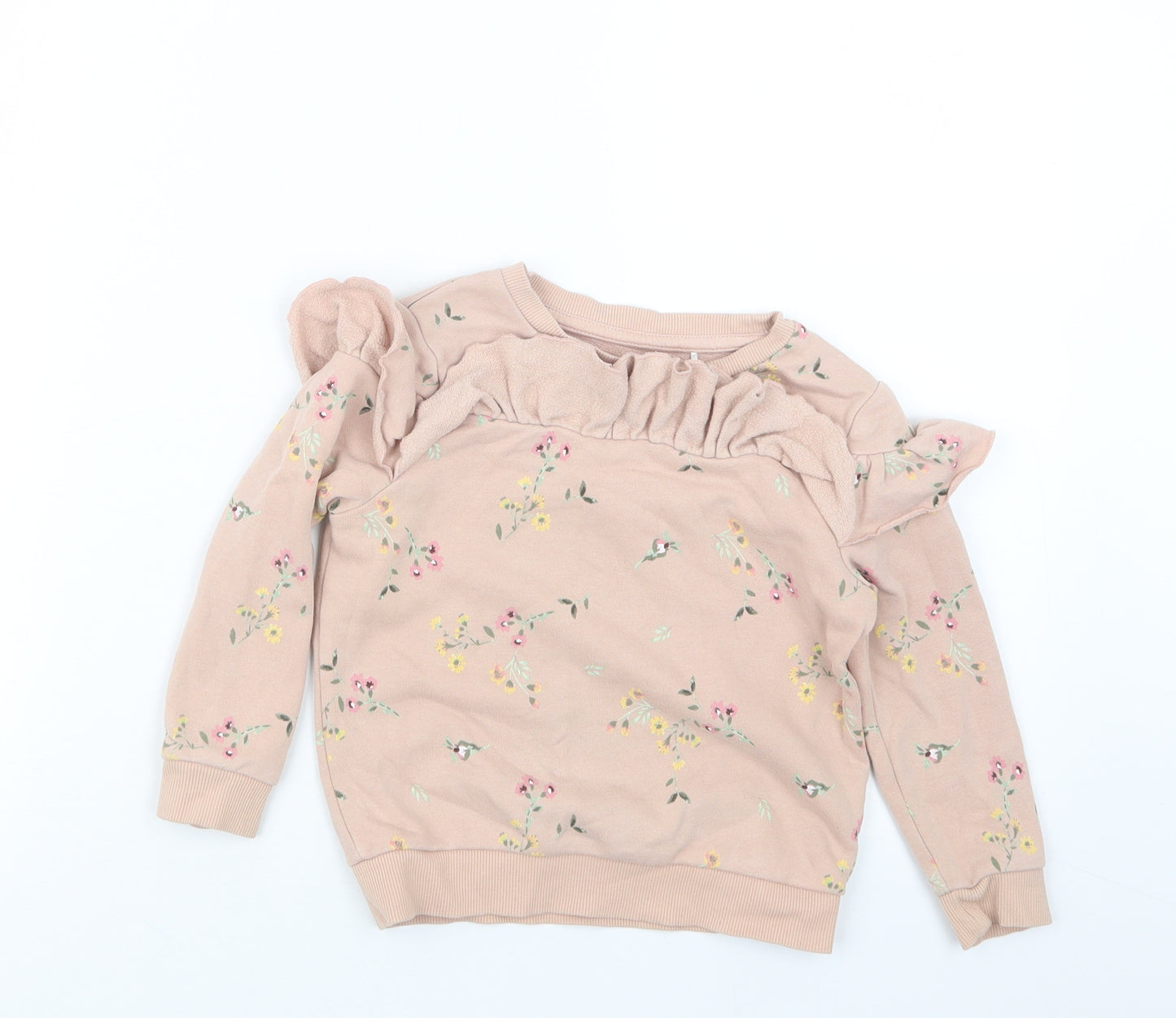 George Girls Pink Floral  Pullover Jumper Size 3-4 Years