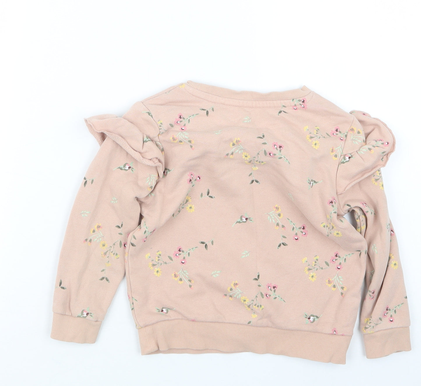 George Girls Pink Floral  Pullover Jumper Size 3-4 Years