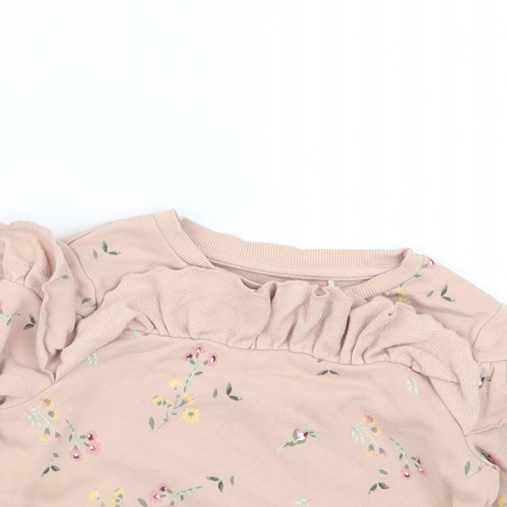 George Girls Pink Floral  Pullover Jumper Size 3-4 Years