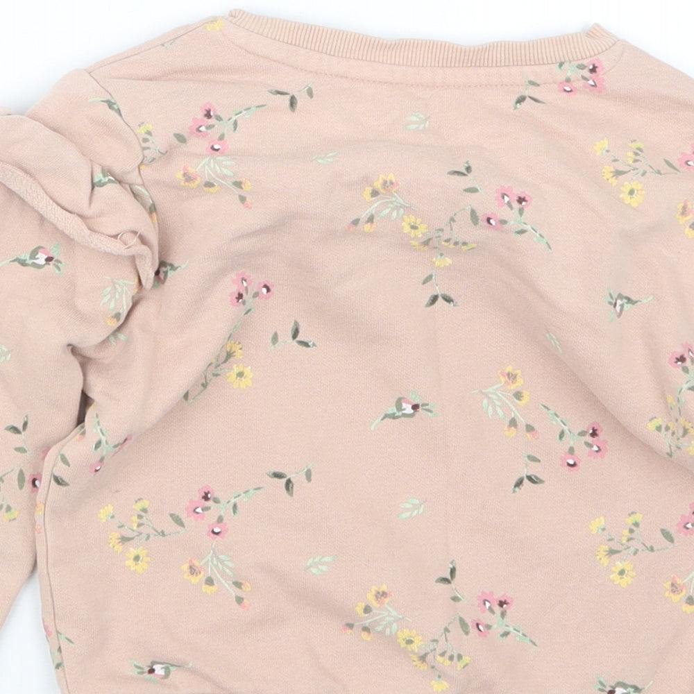 George Girls Pink Floral  Pullover Jumper Size 3-4 Years