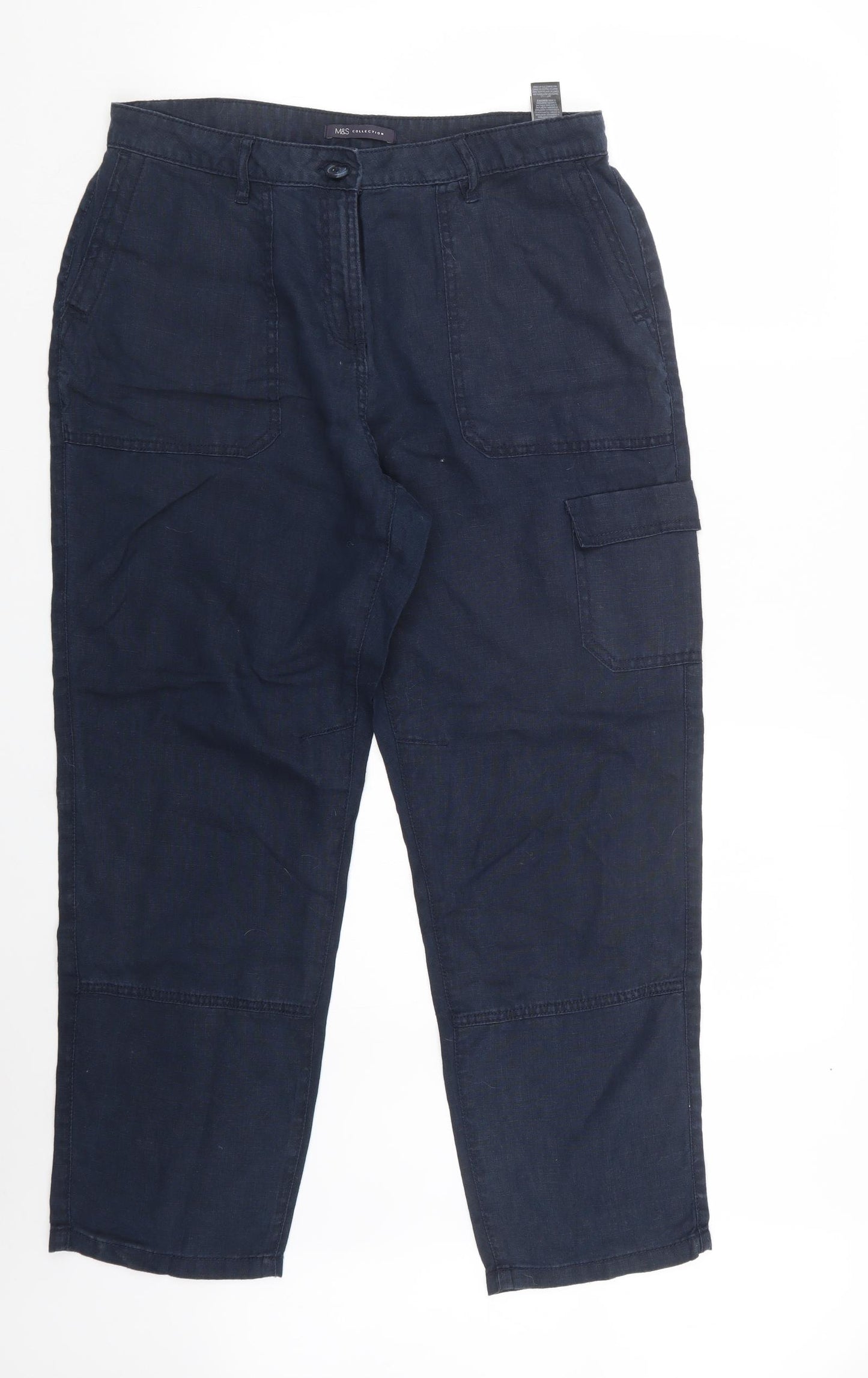Marks and Spencer Womens Blue   Trousers  Size 14 L27 in