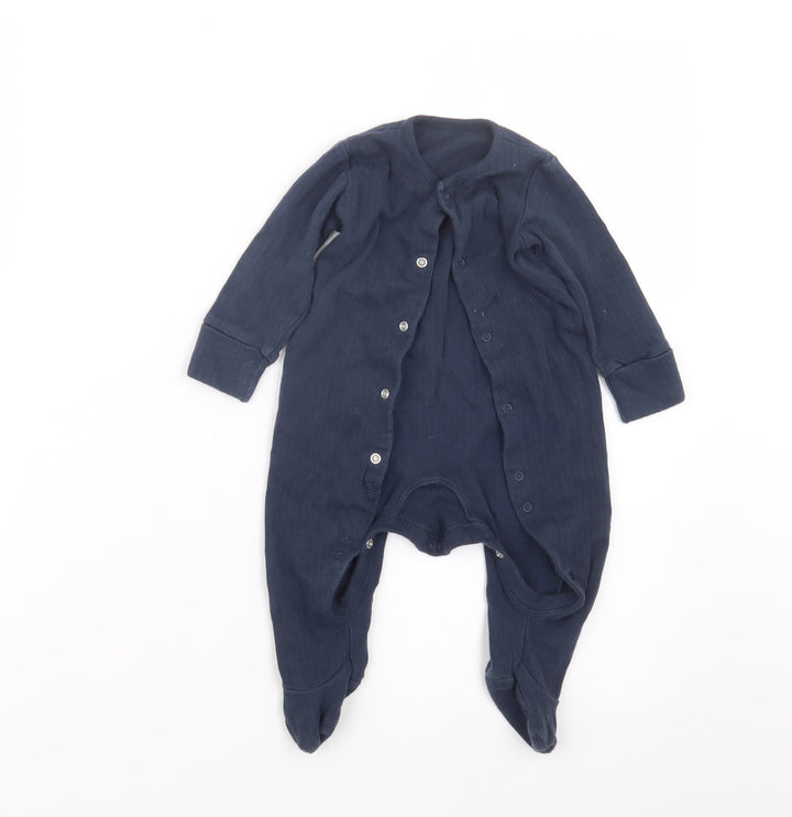 Very Boys Blue Geometric  Babydoll One Piece Size 3-6 Months