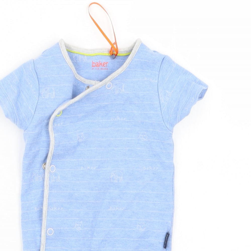 Ted Baker Boys Blue Batik  Babygrow One-Piece Size 6-9 Months