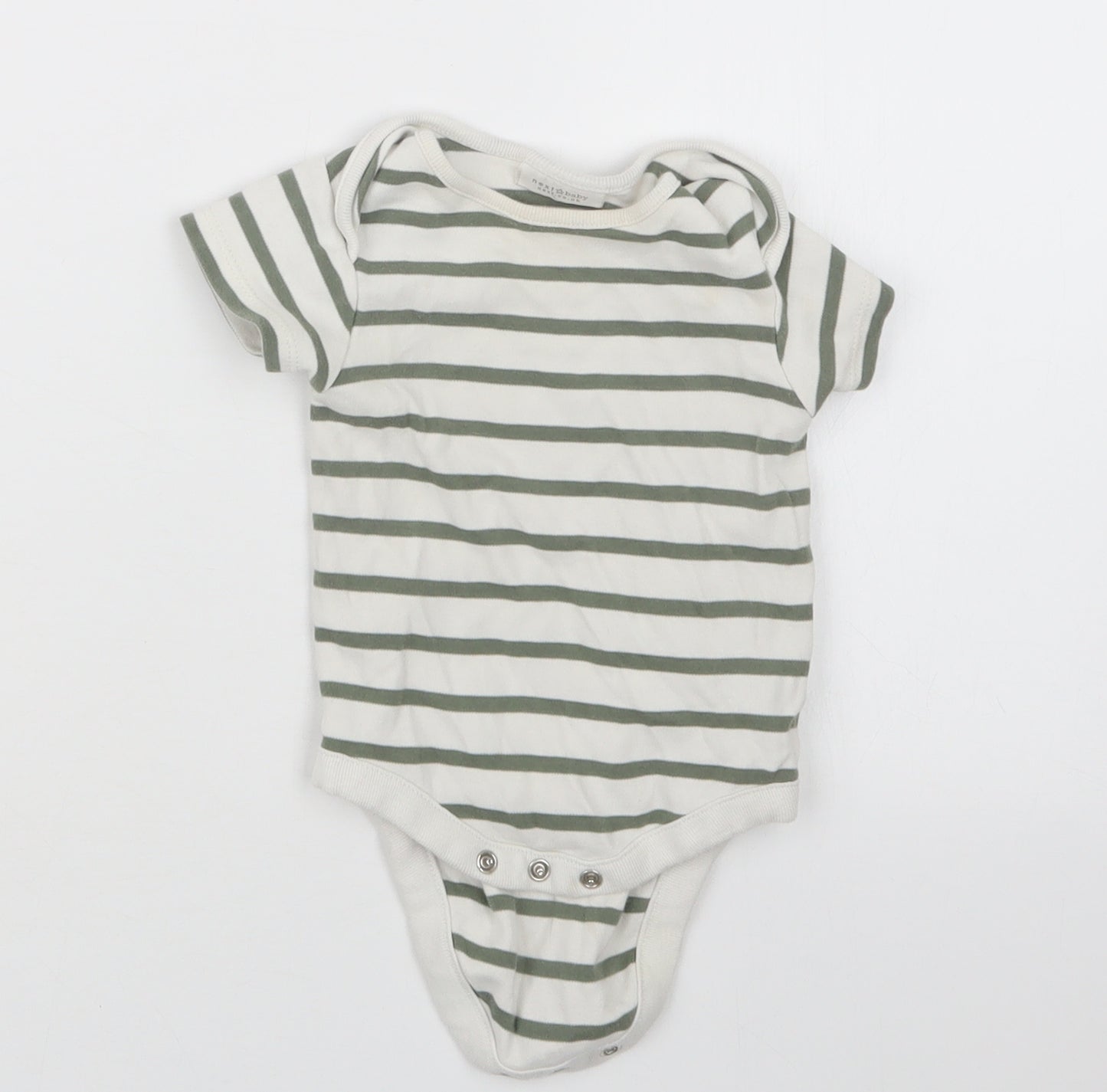 NEXT Boys Green Striped  Babygrow One-Piece Size 3-6 Months