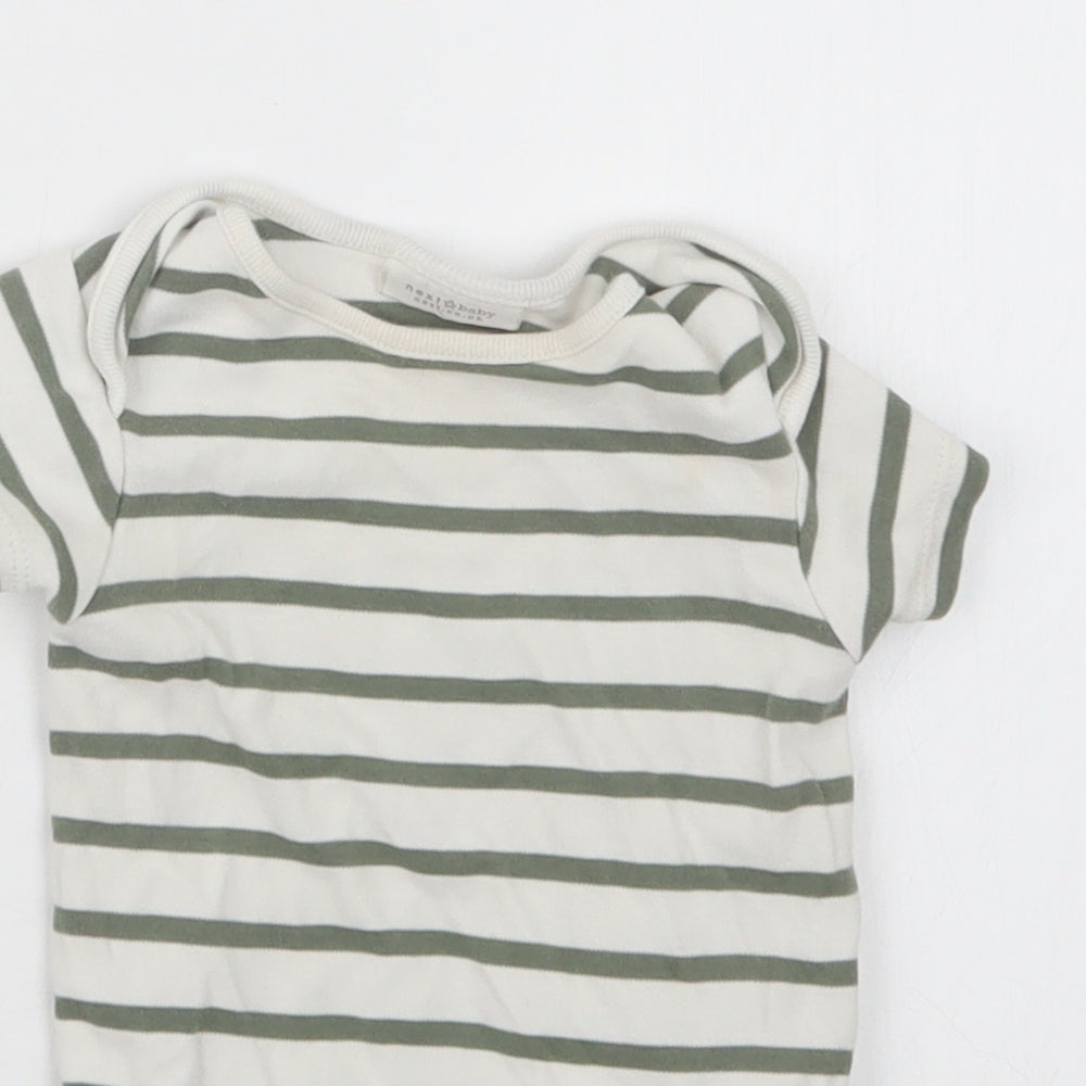 NEXT Boys Green Striped  Babygrow One-Piece Size 3-6 Months
