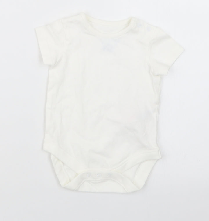 F&F Baby White Babygrow One-Piece Size 0-3 Months