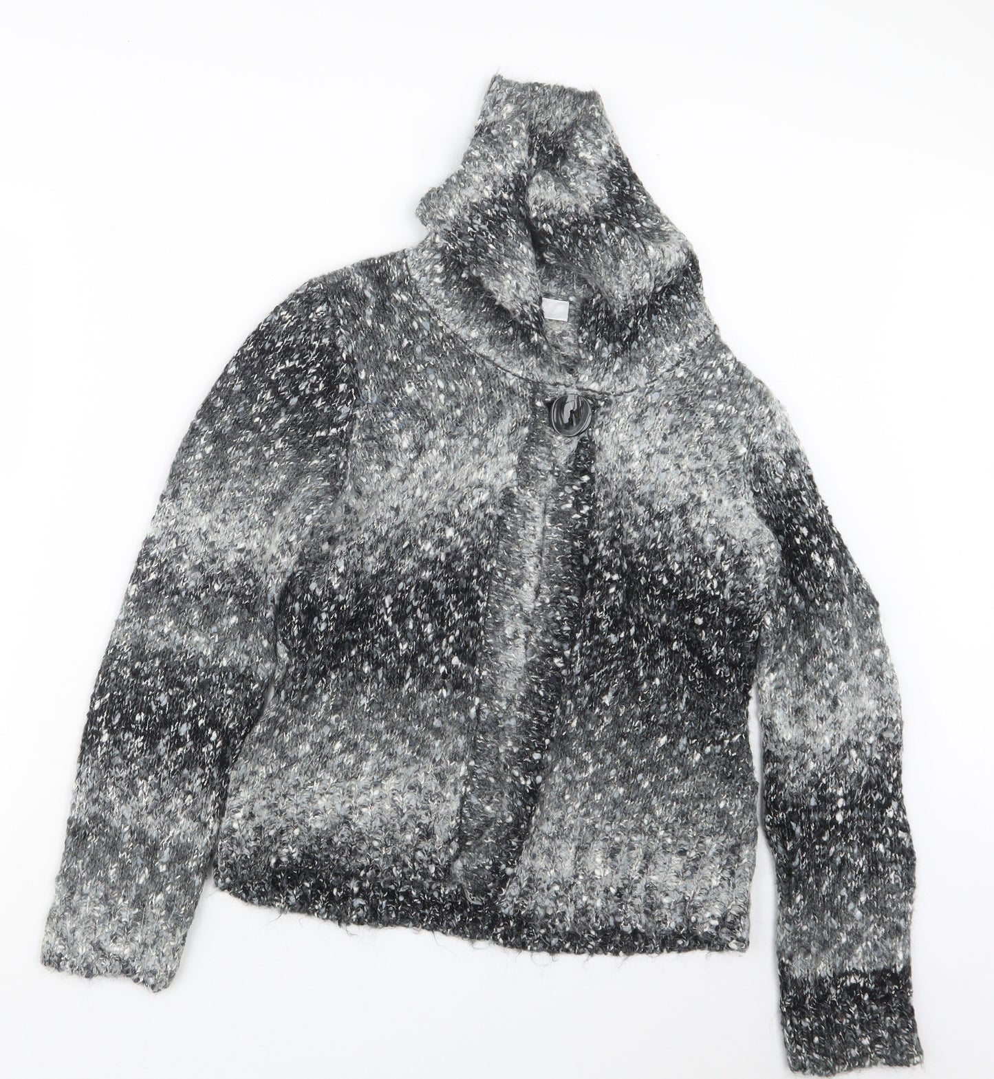 BHS Womens Grey  Knit Cardigan Jumper Size 12