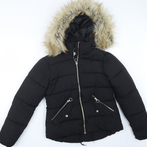 Topshop Womens Black   Jacket Coat Size 10