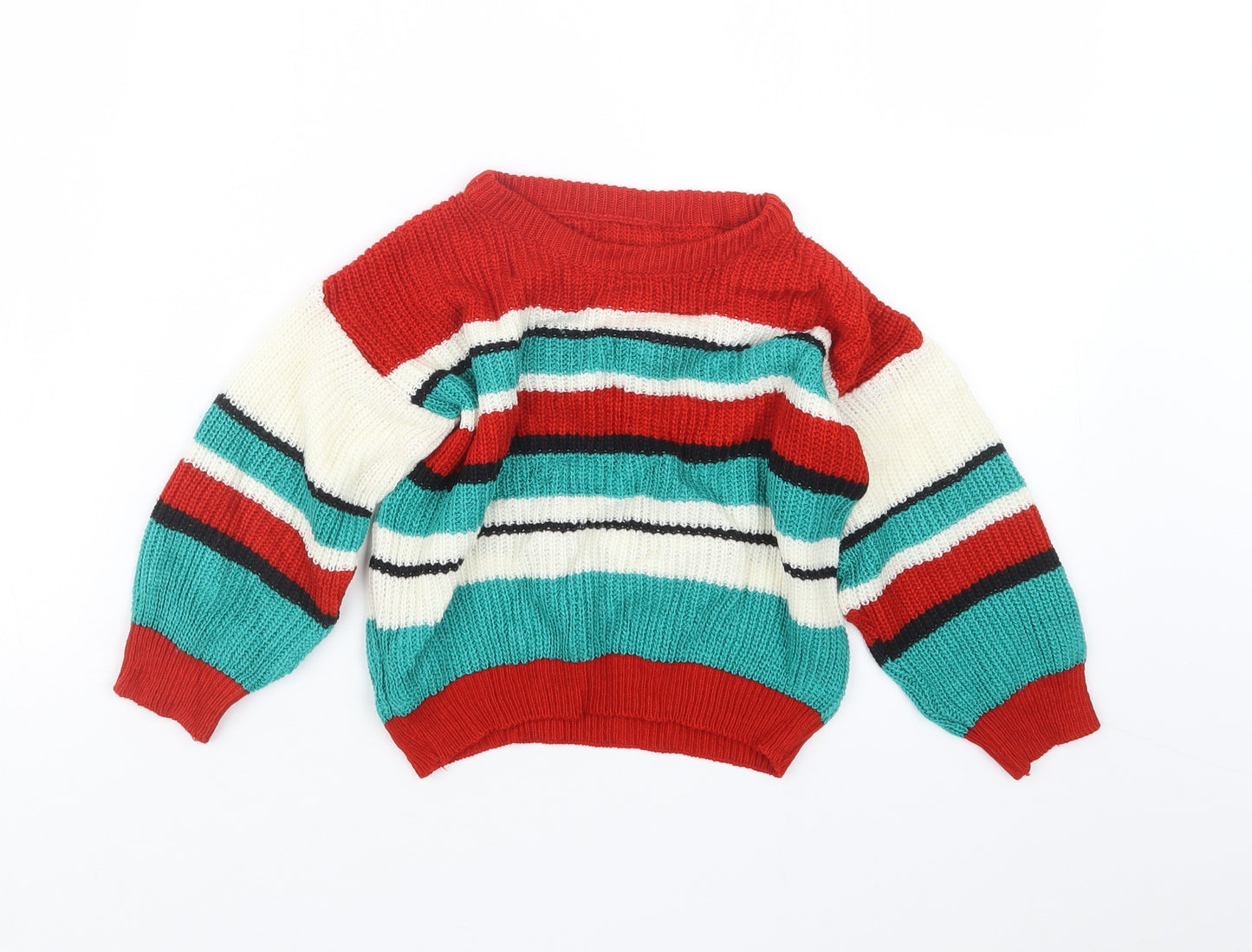 St Michael Boys Red  Knit Pullover Jumper Size 2-3 Years