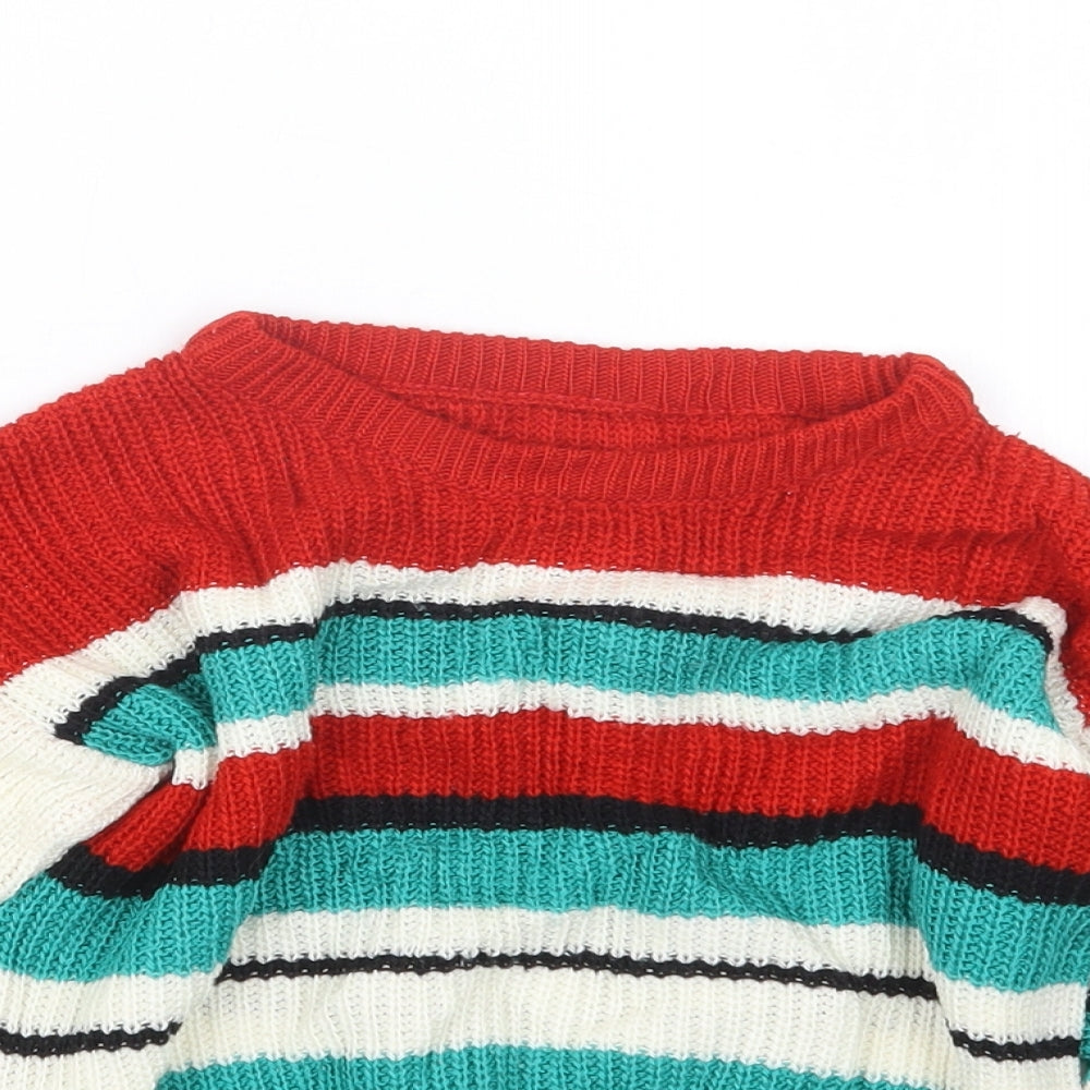 St Michael Boys Red  Knit Pullover Jumper Size 2-3 Years