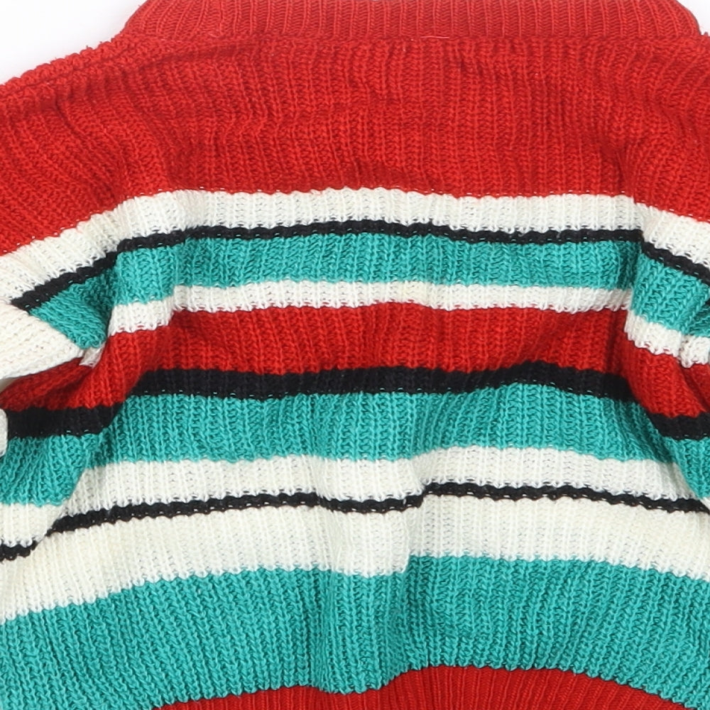 St Michael Boys Red  Knit Pullover Jumper Size 2-3 Years