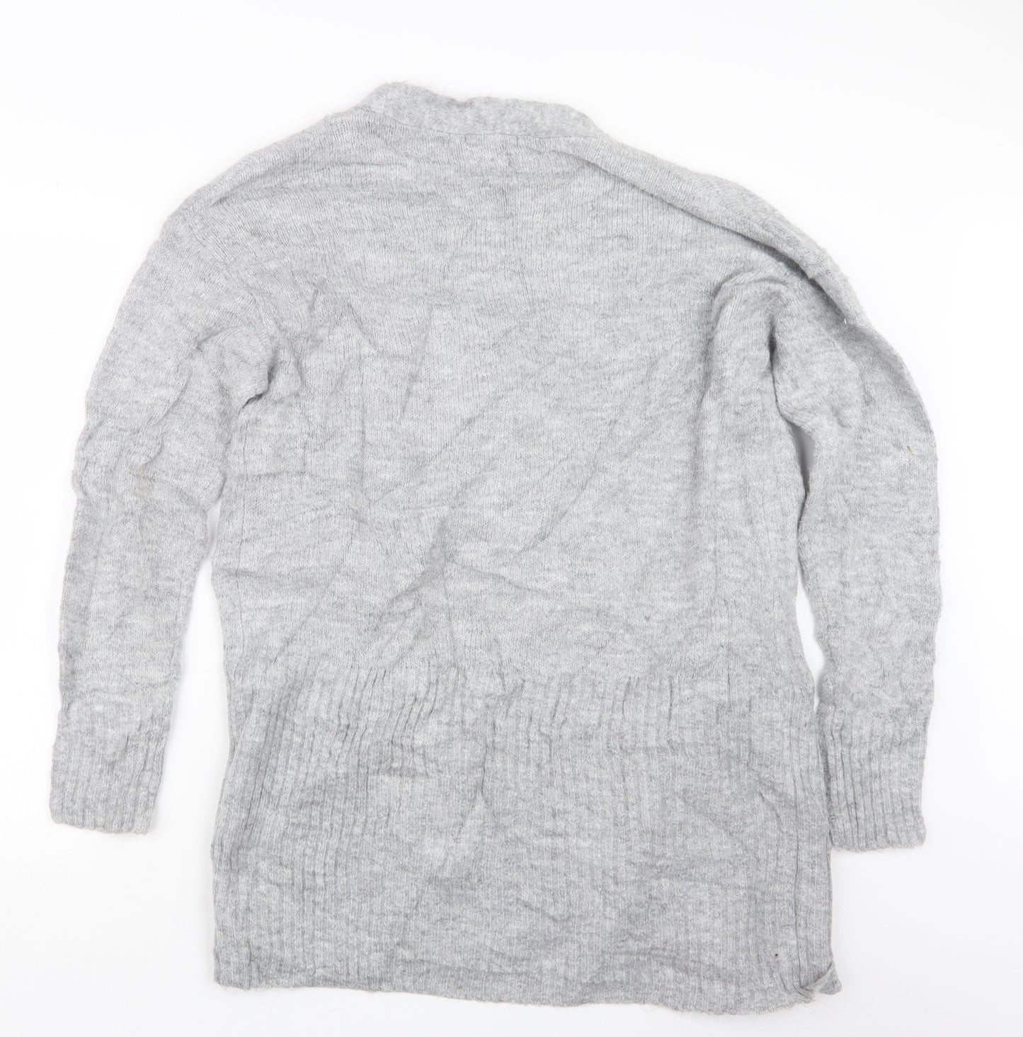 F&F Womens Grey  Knit Cardigan Jumper Size 10
