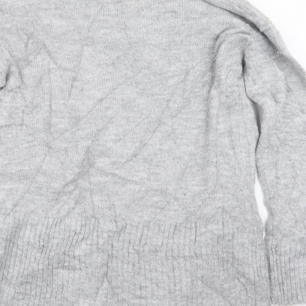 F&F Womens Grey  Knit Cardigan Jumper Size 10