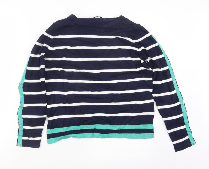 M&Co Womens Blue Striped  Pullover Jumper Size 14