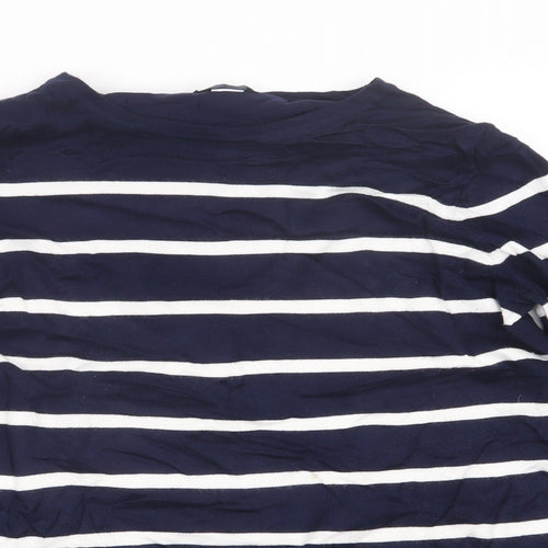 M&Co Womens Blue Striped  Pullover Jumper Size 14