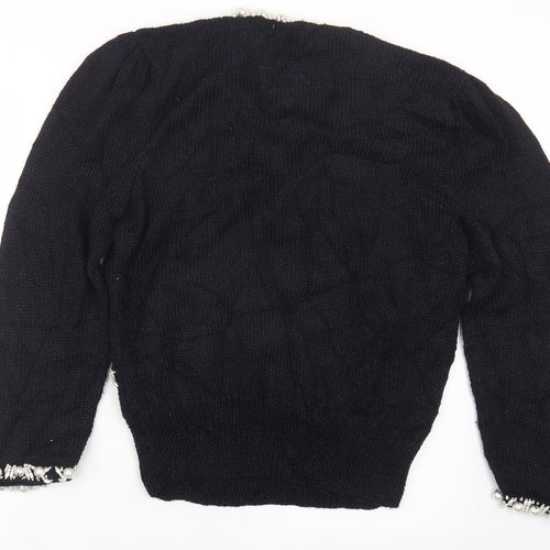 Magnolia Womens Blue  Knit Pullover Jumper Size M