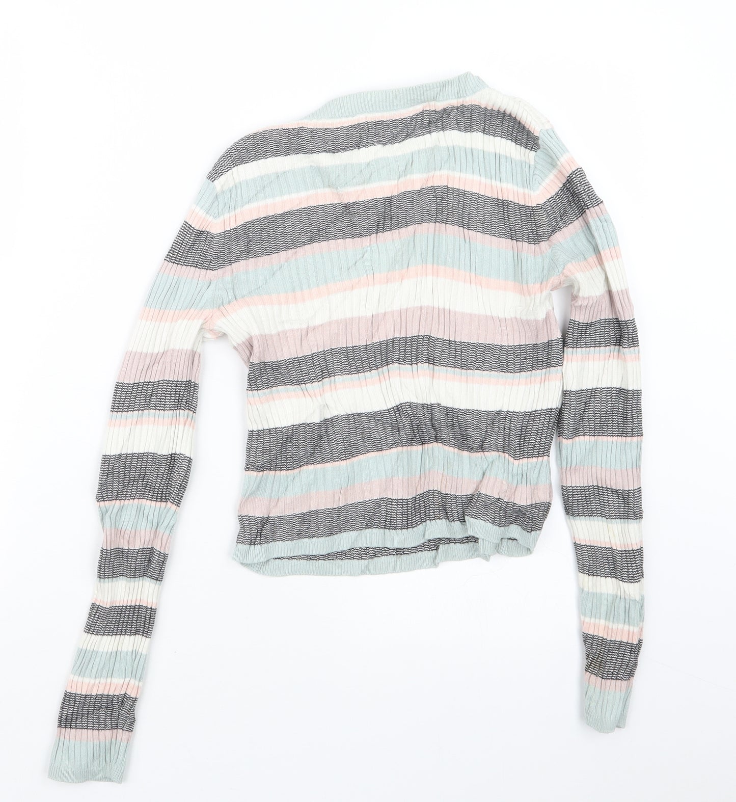 New Look Girls Pink Striped  Pullover Jumper Size 12-13 Years