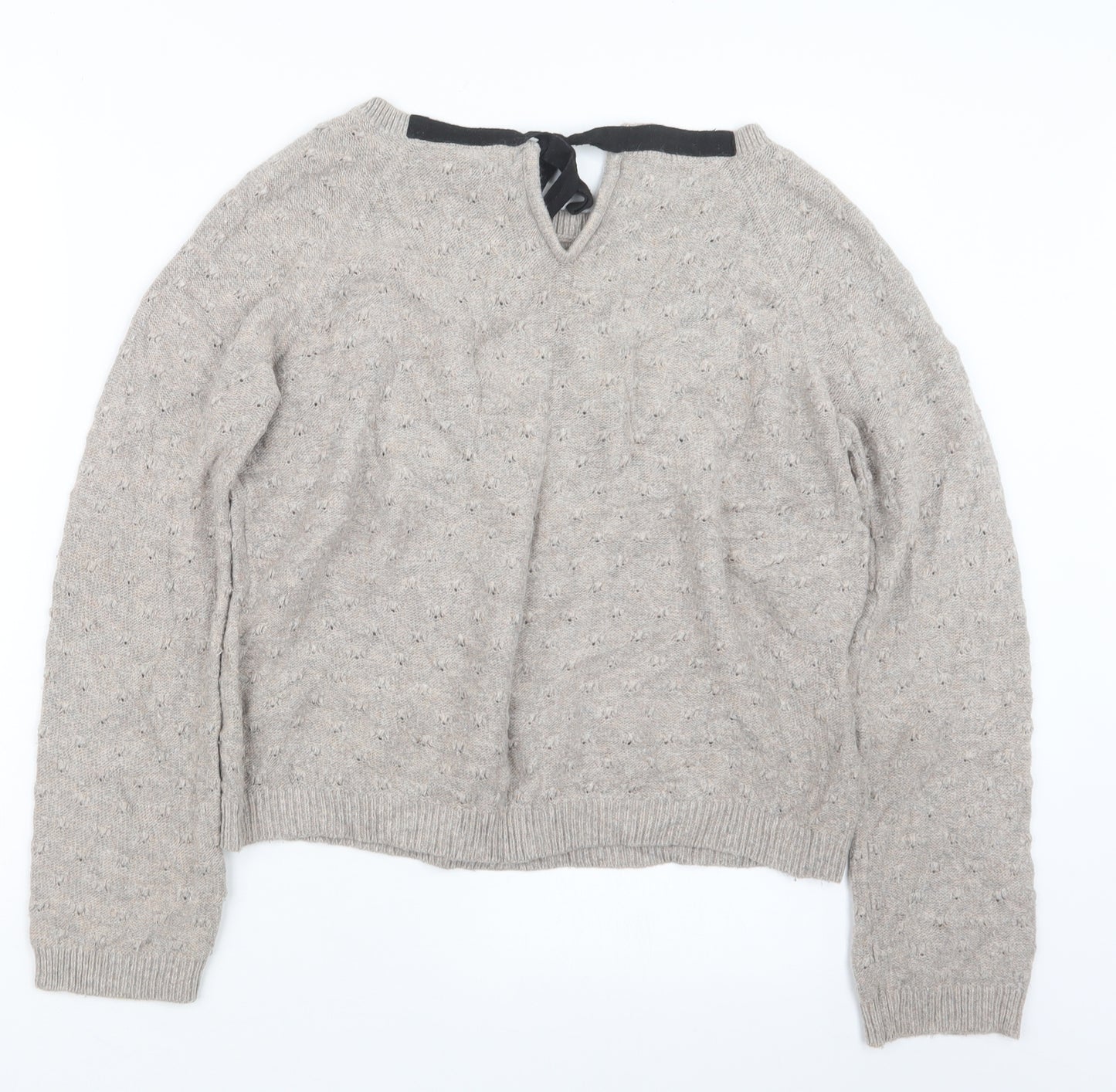 Topshop Womens Beige  Knit Pullover Jumper Size 10