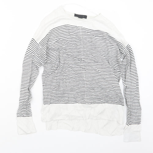 Atmosphere Womens Black Striped Knit Pullover Jumper Size 8