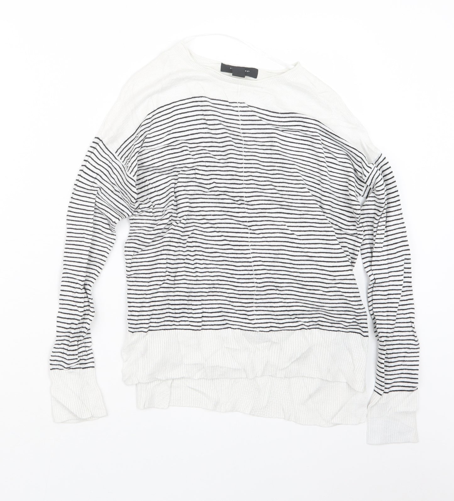 Atmosphere Womens Black Striped Knit Pullover Jumper Size 8