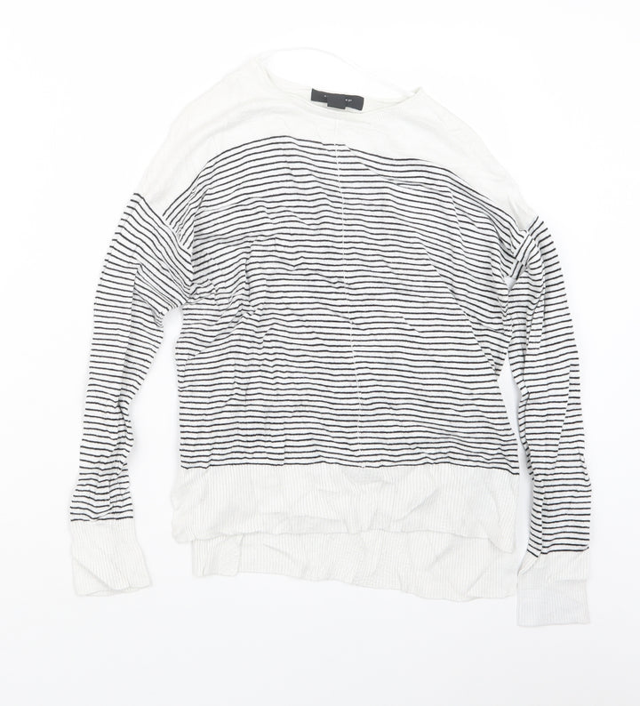 Atmosphere Womens Black Striped Knit Pullover Jumper Size 8