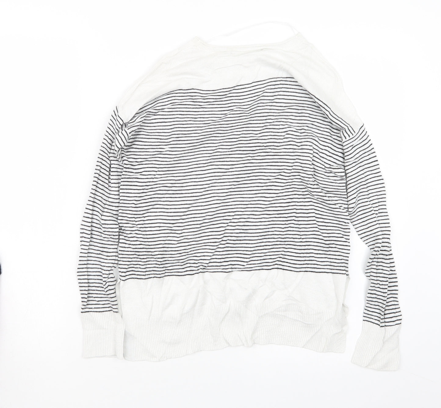 Atmosphere Womens Black Striped Knit Pullover Jumper Size 8