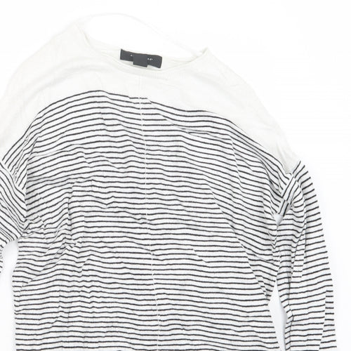 Atmosphere Womens Black Striped Knit Pullover Jumper Size 8