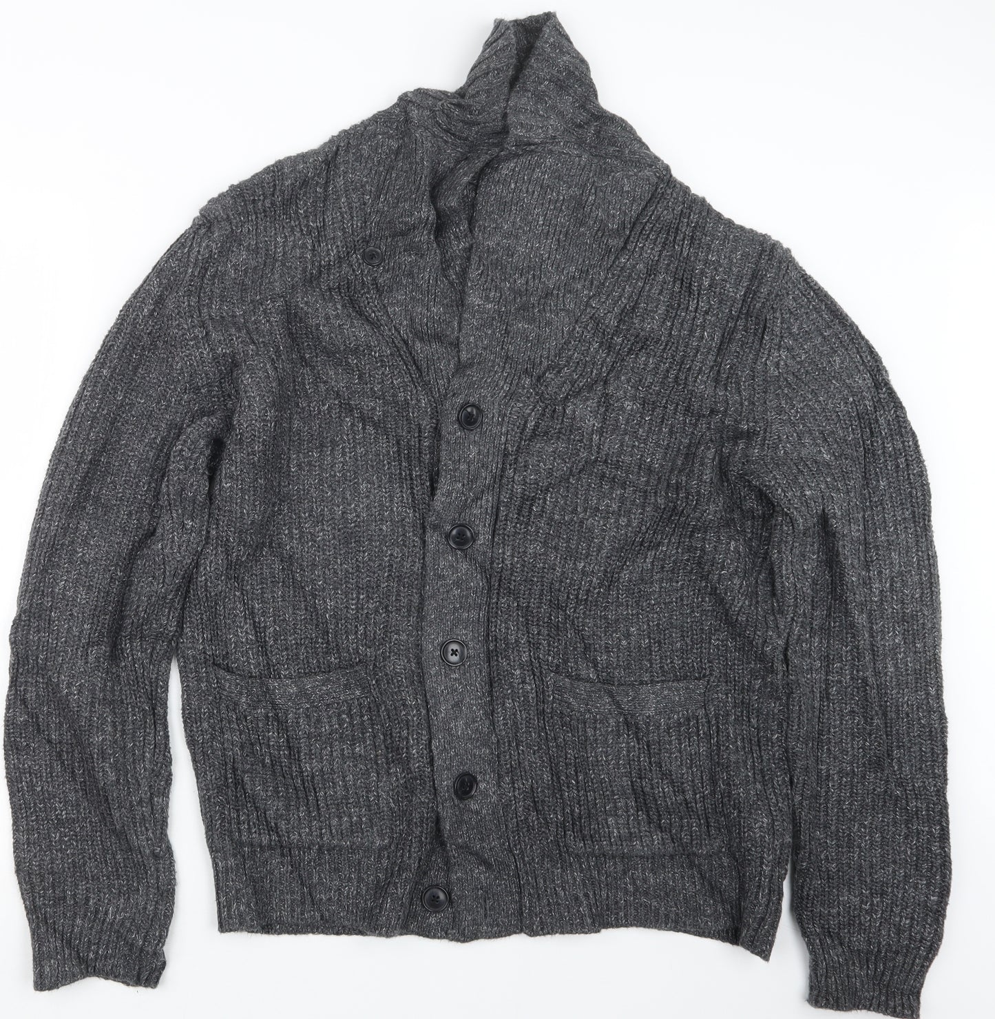 Gap Mens Grey  Knit Cardigan Jumper Size L