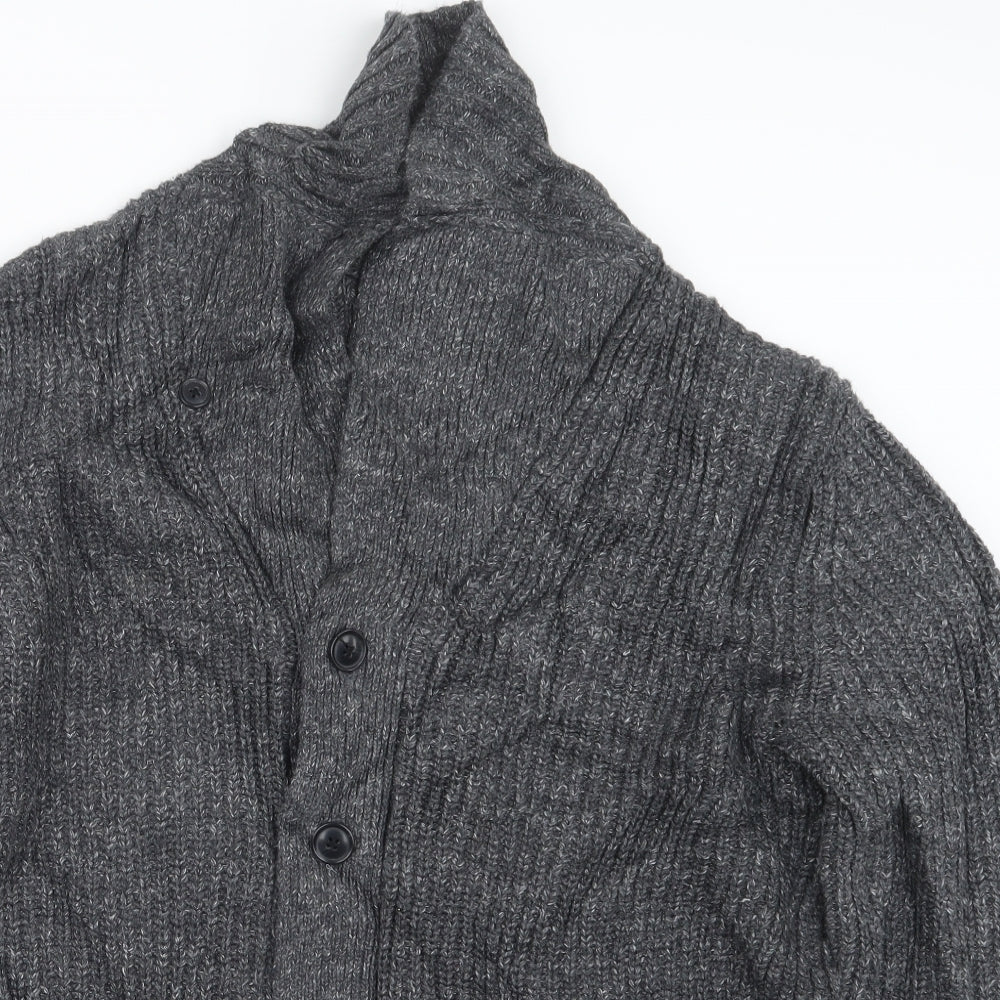 Gap Mens Grey  Knit Cardigan Jumper Size L