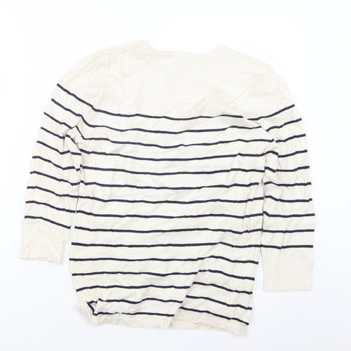 Warehouse Womens Beige Striped  Pullover Jumper Size 12